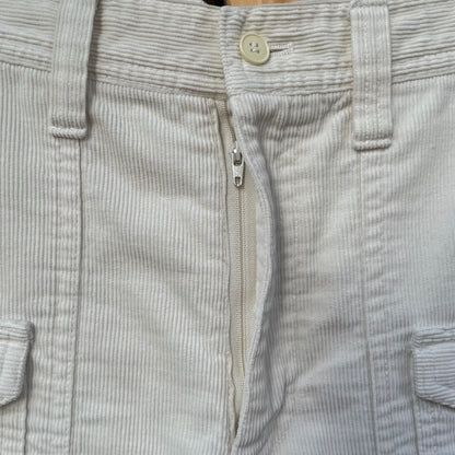 Corduroy Cargo Shorts Ivory