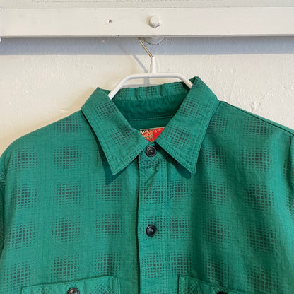 Ombre Check Cotton Shirt Green