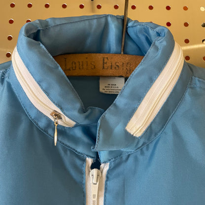 Contrast Zip Jacket Blue Nylon