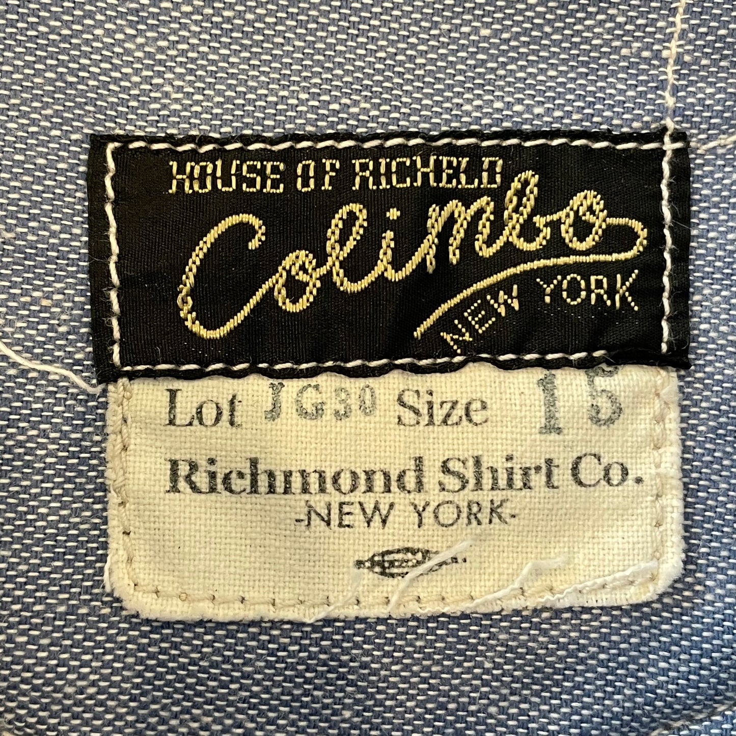 Chambray Band Collar Work Shirt Light Blue