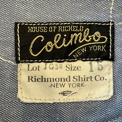 Chambray Band Collar Work Shirt Light Blue