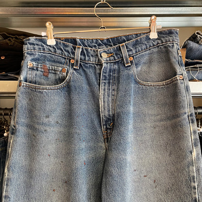 Paint-Stained 550 Relaxed Fit Jeans Blue