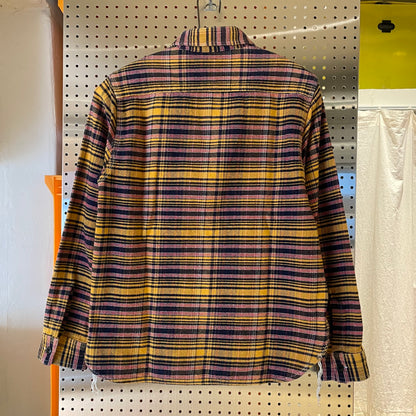 Plaid Flannel Work Shirt Yellow/Navy