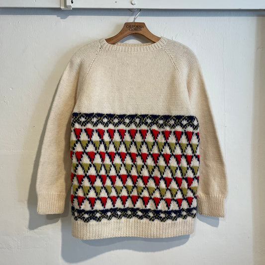 Raglan Pattern Knit Sweater Ivory