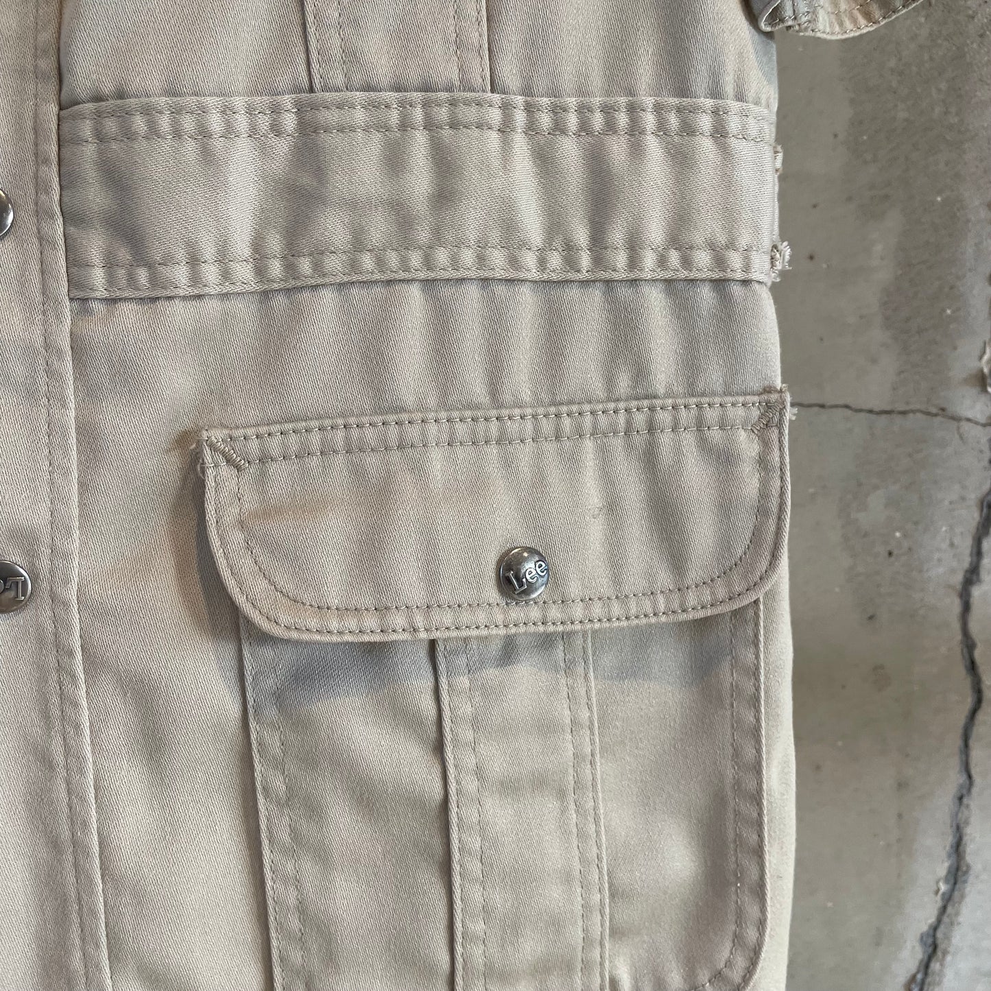Western Shirt Jacket Beige