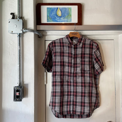 Check Short Sleeve Shirt Brown