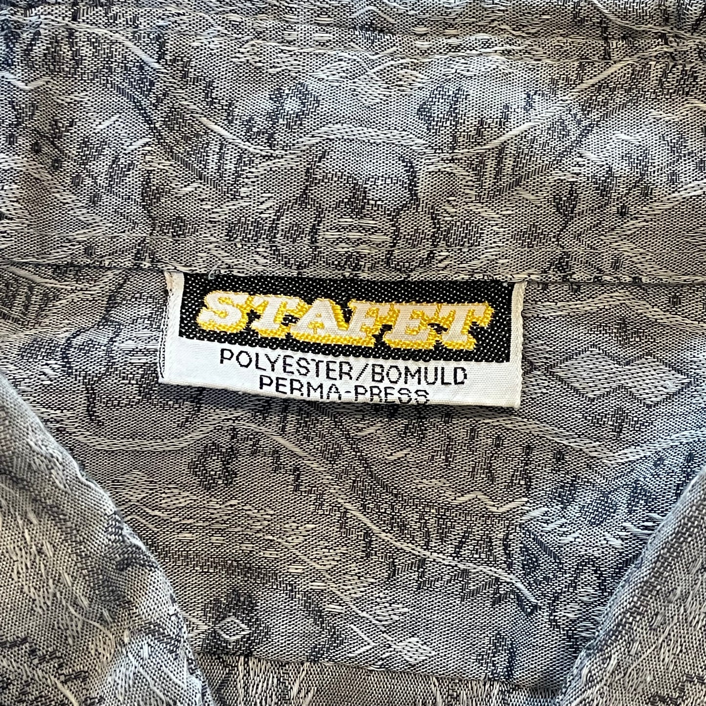 Pattern Short Sleeve Shirt Gray