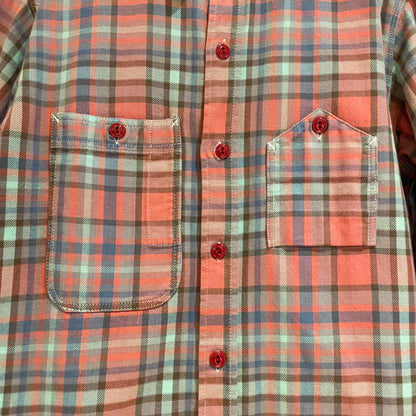 Plaid Flannel Work Shirt Red/Blue