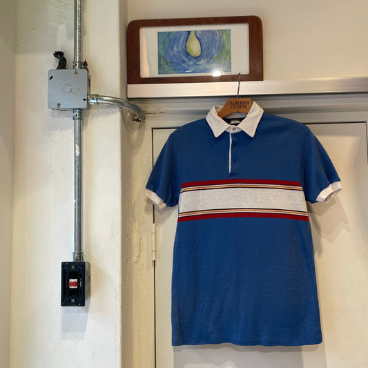 Stripe Polo Shirt Blue