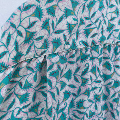 Floral Short Sleeve Shirt Green