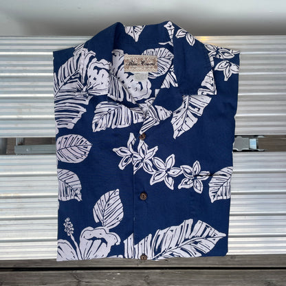 Floral Aloha Shirt Navy