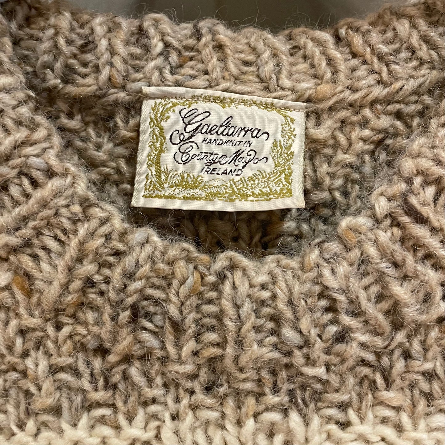 Striped Knit Sweater Beige