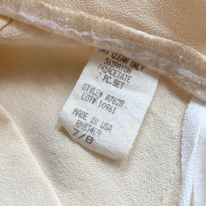 Talon-Zip Rayon Tucked Shorts Ivory
