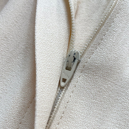 Talon-Zip Rayon Tucked Shorts Ivory