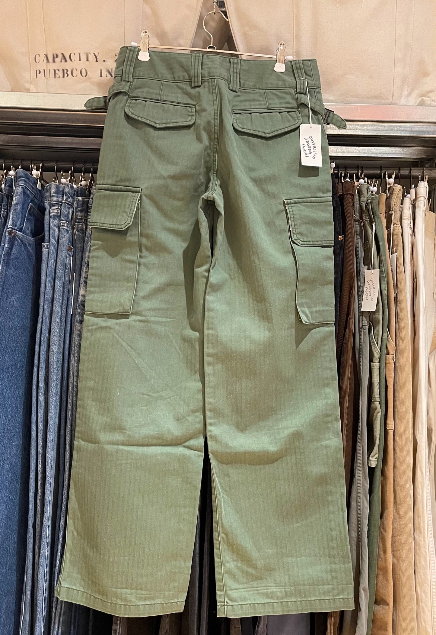 Herringbone Cargo Pants