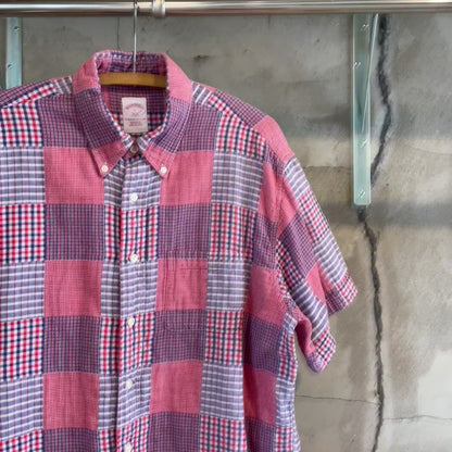 Short Sleeve Check Shirt Red